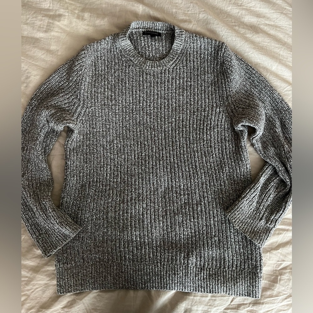 Banana Republic Men's Oatmeal Knit Crewneck Sweater